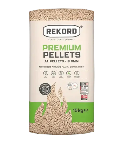 Rekord Pellets ENplus A1 – Palette 990 kg, 66 Säcke à 15 kg