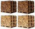 4 x Paletten (2 Weißeiche + 2 Buche/Hainbuche) – 40 cm Stämme