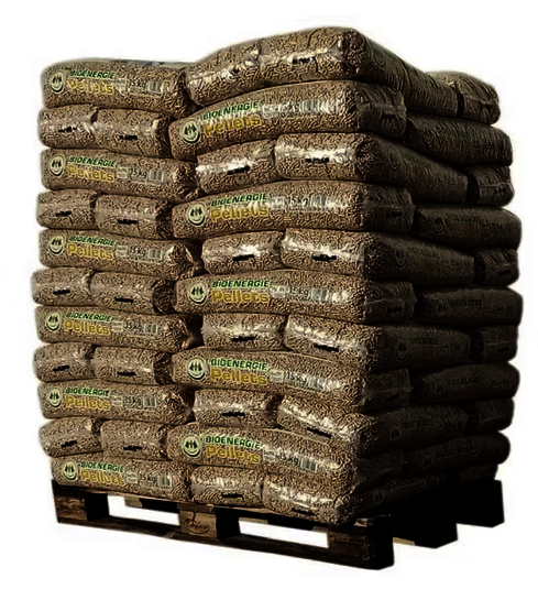 Bio Energie Pellets DINplus ENplus A1 PEFC – Palette 990 kg, 66 Säcke à 15 kg