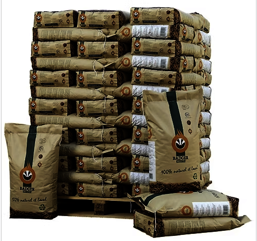 Badger 6-mm-Holzpellets – 990 kg – ENplus A1 & DINplus – 66 Säcke