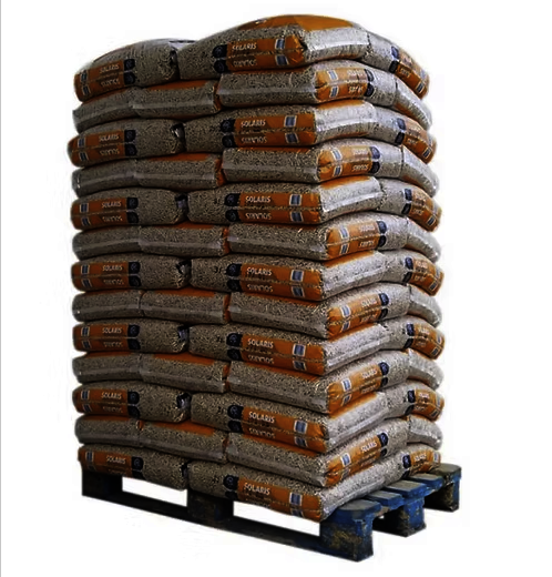 Solaris Pellets DINplus – 975 kg Palette, 65 Säcke à 15 kg