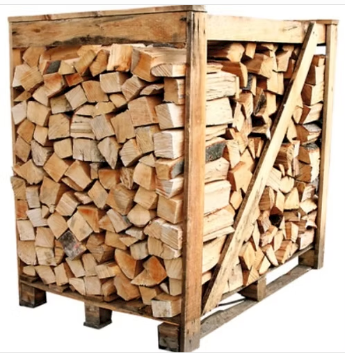 2 Paletten (Weißeiche + Buche/Hainbuche) – 50 cm Stämme
